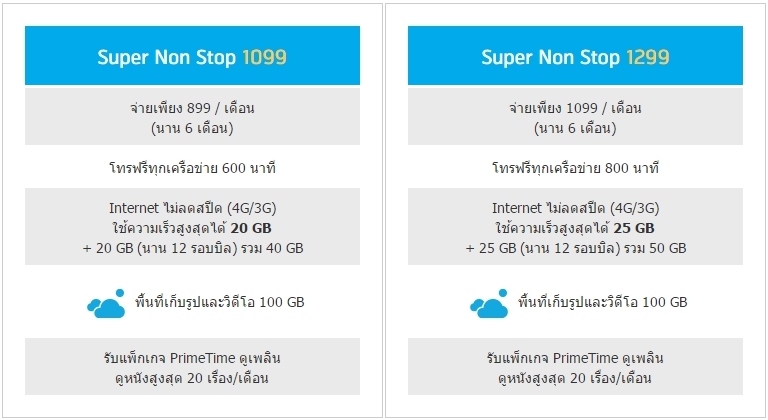 DTAC  Package super non stop - 8