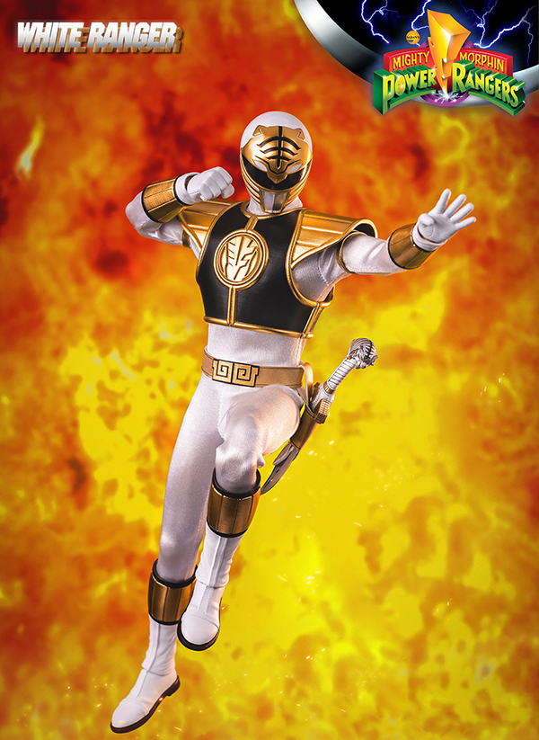 three-zero-mighty-morphin-power-rangers-‐-16-white-ranger (4) : Metal ...