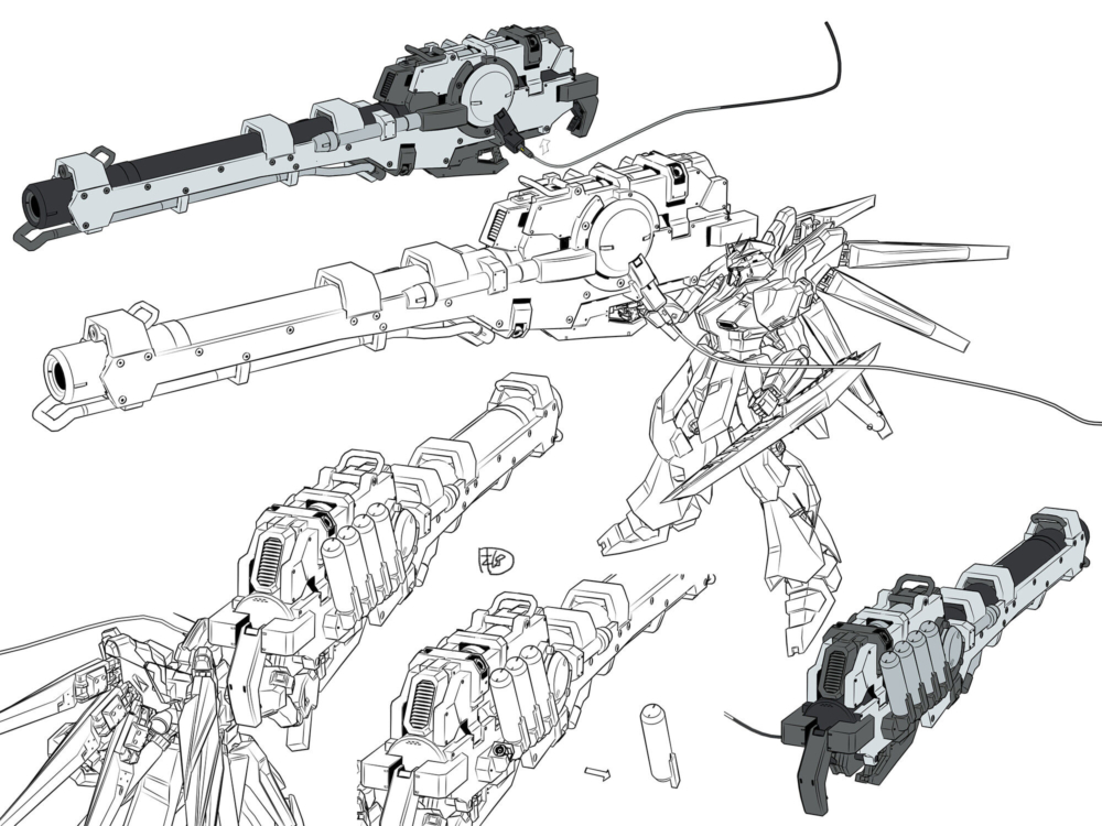 P-BANDAI RG 1144 HI-NU GUNDAM HYPER MEGA BAZOOKA LAUNCHER (2)