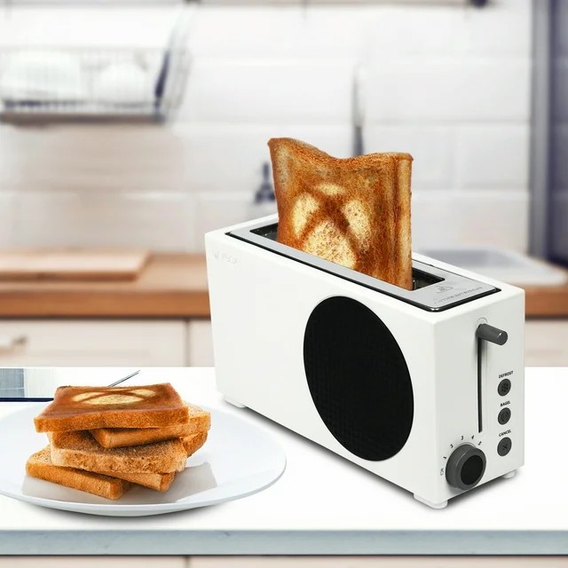 Xbox Series S Toaster 2 Slice Toaster with Wide Slot, Bagel Function, Digitial Countdown Timer, with 6 Shade Settings (6)