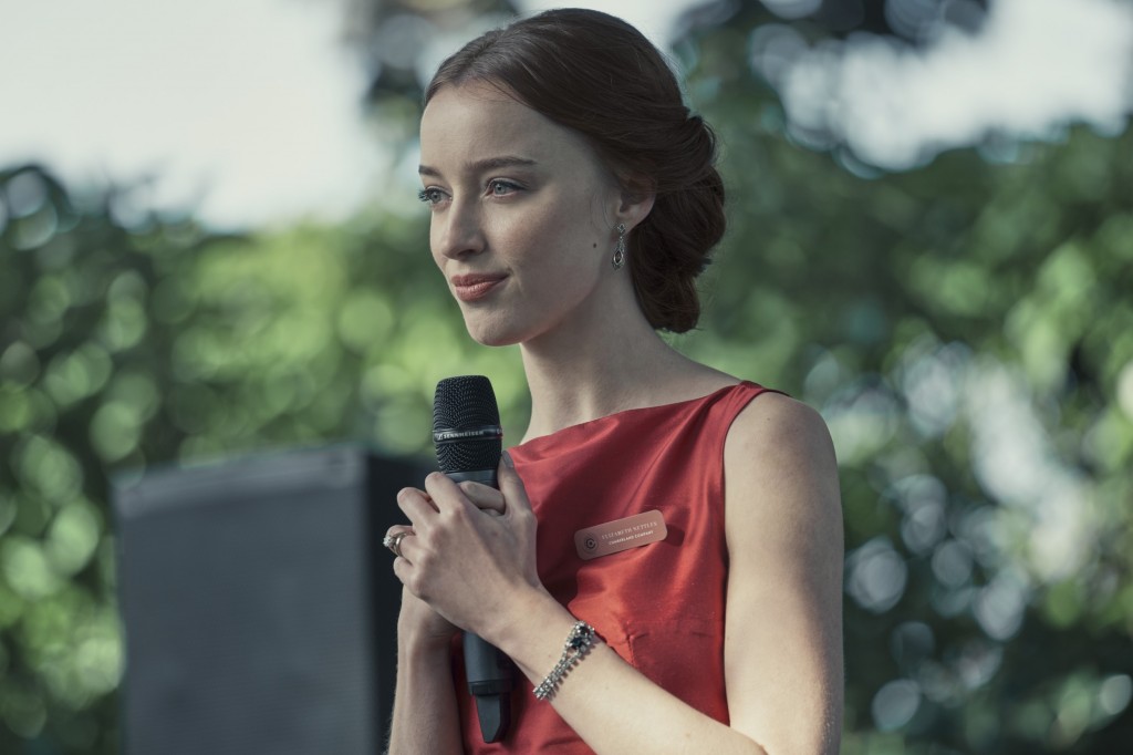 Phoebe Dynevor as Liz in Anniversary. Photo Credit: Owen Behan